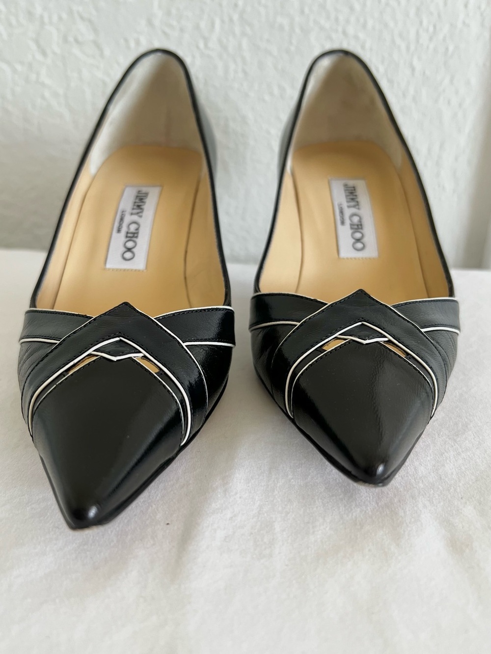 Jimmy Choo Leather Cut-Out Accent Heels - Picture 6 of 7